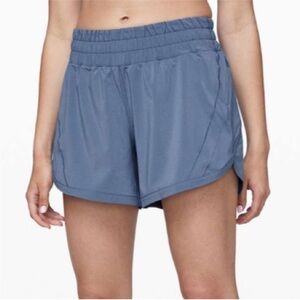 lululemon athletica track that short oasis blue 5”